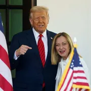 Trump e Meloni alla Casa Bianca nell'aprile del 2025