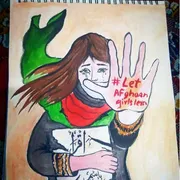 Una delle illustrazioni delle ragazze afghane
