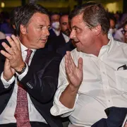 Matteo Renzi e Carlo Calenda all'apertura della campagna elettorale del Terzo Polo nel 2022