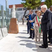 Il presidente Sergio Mattarella in occasione della cerimonia di commemorazione delle vittime dell’ incidente ferroviario di Andria