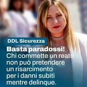 Il post pubblicato dalla Premier Giorgia Meloni sul suo profilo Instagram