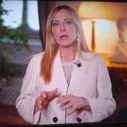 Un fotogramma del video messaggio di Meloni sul ddl minori