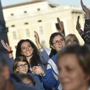 Città del Vaticano, 3 ottobre 2015. Veglia di preghiera delle Famiglie per il Sinodo, con Papa Francesco / SICILIANI
