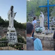 Le statue della Madonna imbrattate a Medjugorje / BLOGDIPADRELIVIO.IT