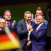 Ulrich Siegmund con gli altri leader di Afd