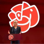La leader dell'opposizione Magdalena Andersson, che guida i socialdemocratici in Svezia/ REUTERS