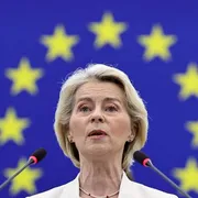 Ursula von der Leyen durante il discorso sullo Stato dell'Unione