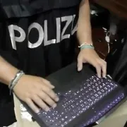 Un frame del filmato diffuso dalla Polizia della vasta operazione svolta dagli specialisti Polizia Postale, coordinati dai pm della Dda di Roma, che ha portato all'arresto 17 pedofili