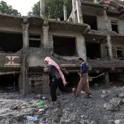 Case danneggiate dalle devastanti inondazioni dello scorso mese a Dhunge, nel distretto di Nuwakot / ANSA