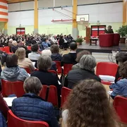 Un momento dell'incontro delle religiose e dei religiosi del Triveneto con Pasolini