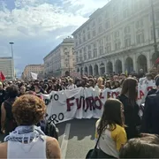 Corteo di Roma, tensione al Colosseo