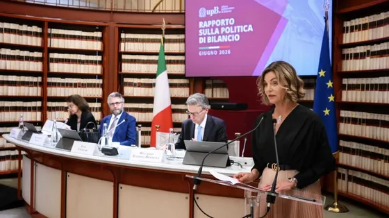 La presidente dell'Ufficio parlamentare di Bilancio, Lilia Cavallari, durante la presentazione del Rapporto sulla politica di bilancio 2026 alla Camera. (Foto Upb)