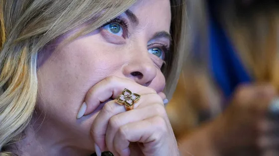 La presidente del Consiglio Giorgia Meloni, all'assemblea di Confcommercio, Roma 10 giugno 2026