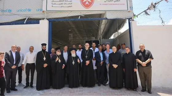 Pizzaballa e Teofilo III inaugurano la clinica a Gaza