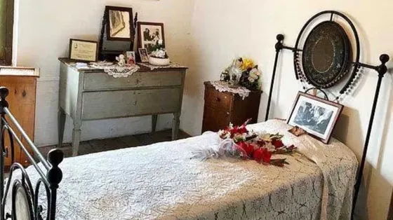La stanza dove nacque Maria Goretti a Corinaldo (provincia di Ancona e diocesi di Senigallia)