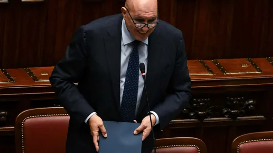 Il ministro della Difesa, Guido Crosetto, durante il Question time alla Camera, Roma, 1 luglio 2026/ ANSA