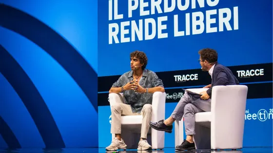 Un momento della testimonianza di Davide Simone Cavallo