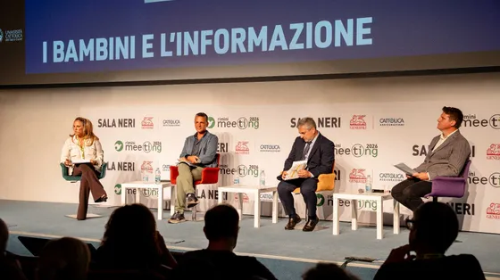 Un momento dell'incontro sui bambini e l'informazione al Meeting