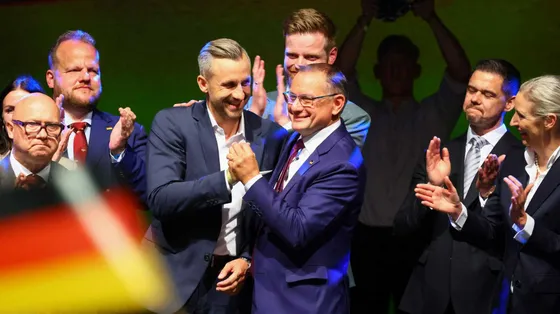 Ulrich Siegmund con gli altri leader di Afd