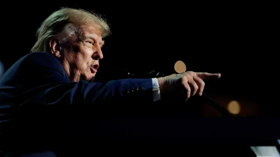 Trump durante il suo discorso ai repubblicani