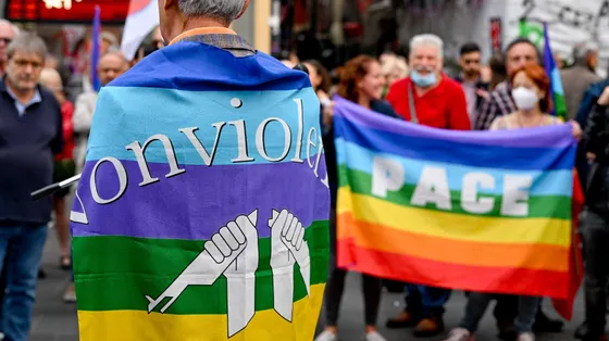 Una manifestazione per la pace
