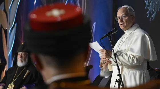 L'incontro ecumenico e interreligioso in piazza dei Martiri a Beirut il 1° dicembre 2025 durante il viaggio di Leone XIV in Libano / SICILIANI
