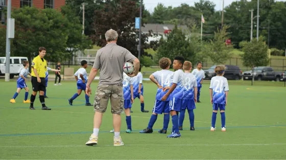 Piccoli calciatori in campo