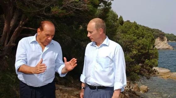 Agosto 2003, Berlusconi e Putin a villa Certosa / ANSA
