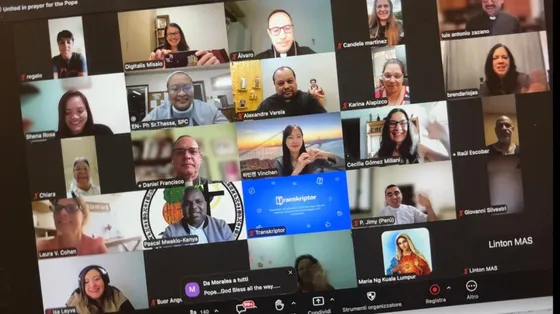 Un momento della preghiera online dei missionari digitali per la salute del Papa