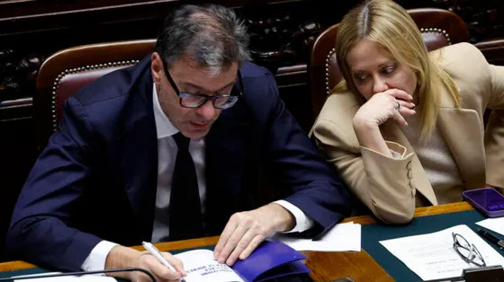 Meloni e Giorgetti alle Camere/ ANSA