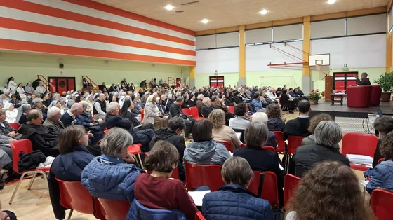 Un momento dell'incontro delle religiose e dei religiosi del Triveneto con Pasolini