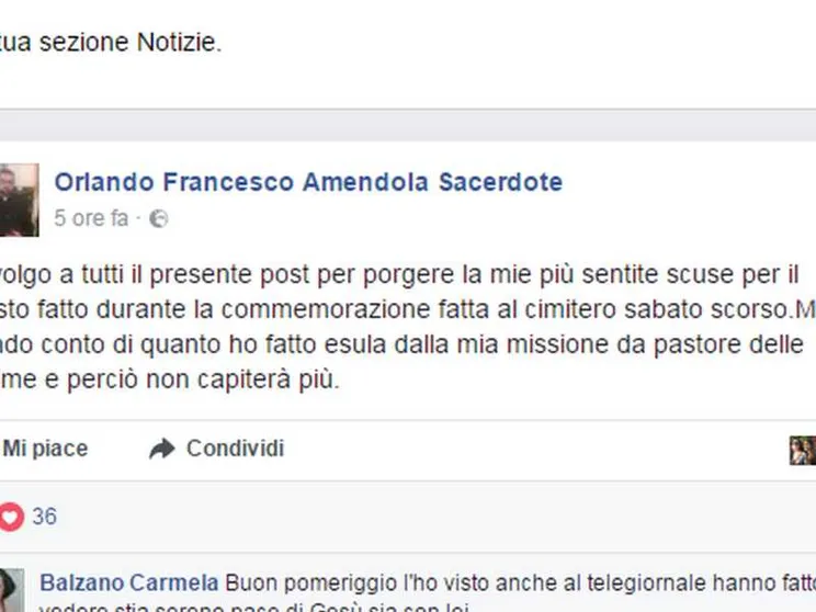 Saluto fascista, la diocesi di Milano: Amendola non è un prete cattolico