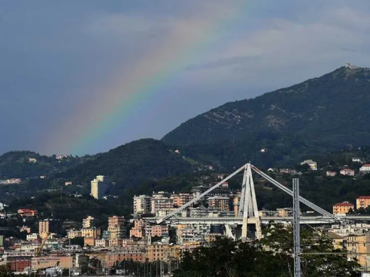 Prima gettata di cemento per il nuovo ponte di Renzo Piano