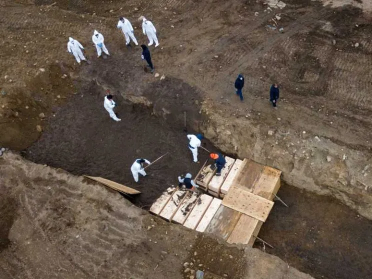 A New York fosse comuni sull'isola cimitero