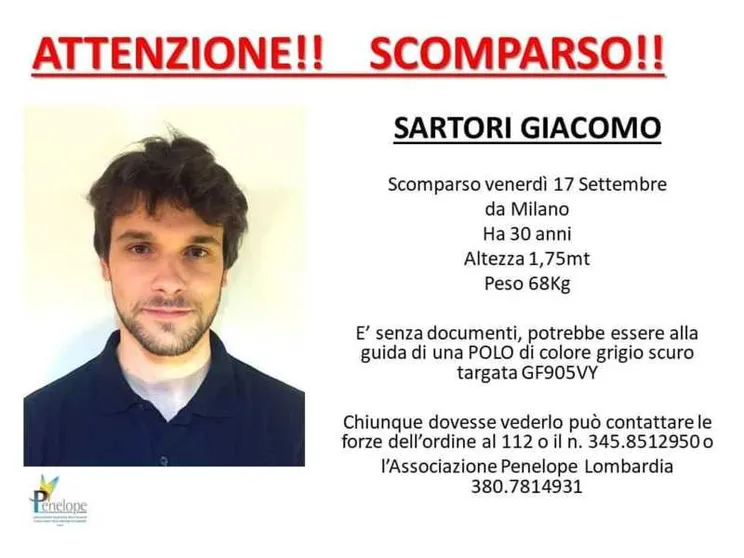 Il corpo di Giacomo Sartori è stato trovato a Casorate Primo, nel Pavese