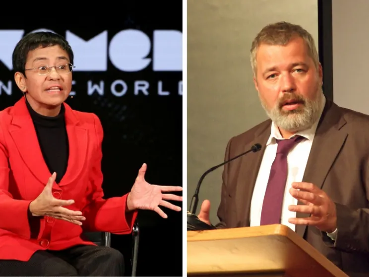 Il Nobel per la pace ai giornalisti Maria Ressa e Dmitry Muratov
