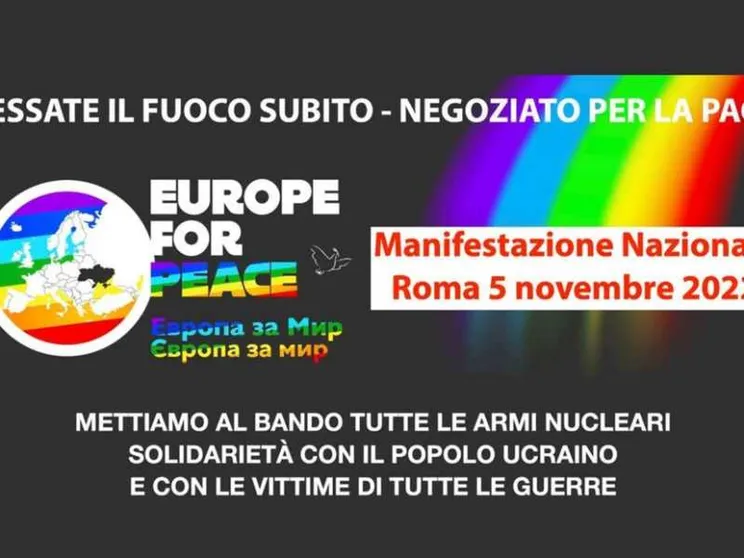 Manifestazione nazionale per la pace a Roma il 5 novembre