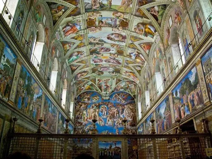 Papa Francesco incontra gli artisti nella Cappella Sistina
