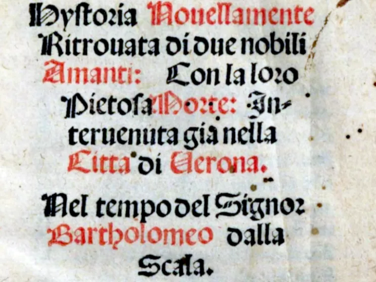 I cinque secoli di Romeo e Giulietta: Luigi Da Porto prima di Shakespeare