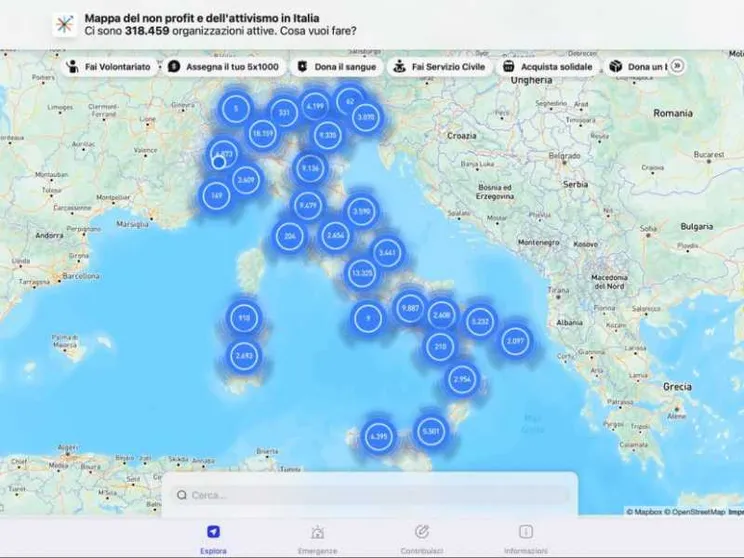 Vuoi far del bene? Un'app ti dice dove, vicino a te