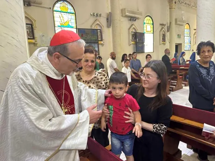 Il cardinale Pizzaballa a Pentecoste nella parrocchia della Sacra Famiglia