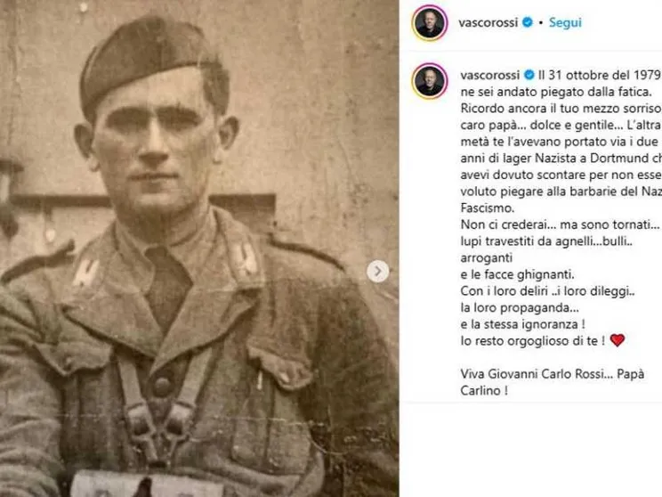 Vasco e il nazifascismo: quando il cantautore esprime ancora un pensiero