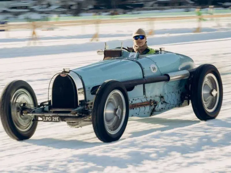 La Bugatti Type 59 regina del lago ghiacciato