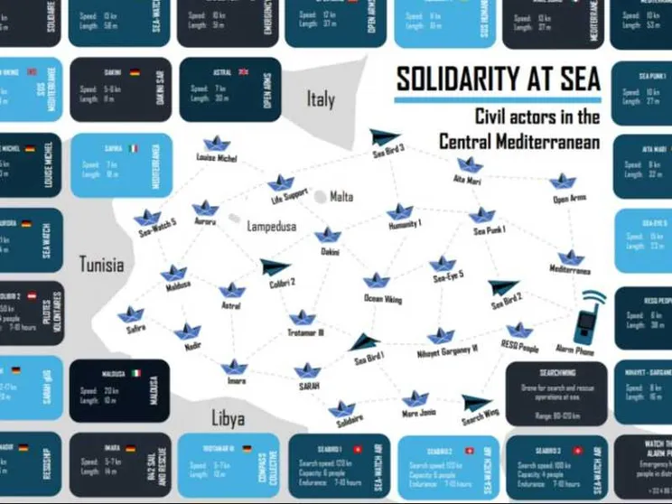 Ecco la mappa delle navi Ong che salvano nel Mediterraneo