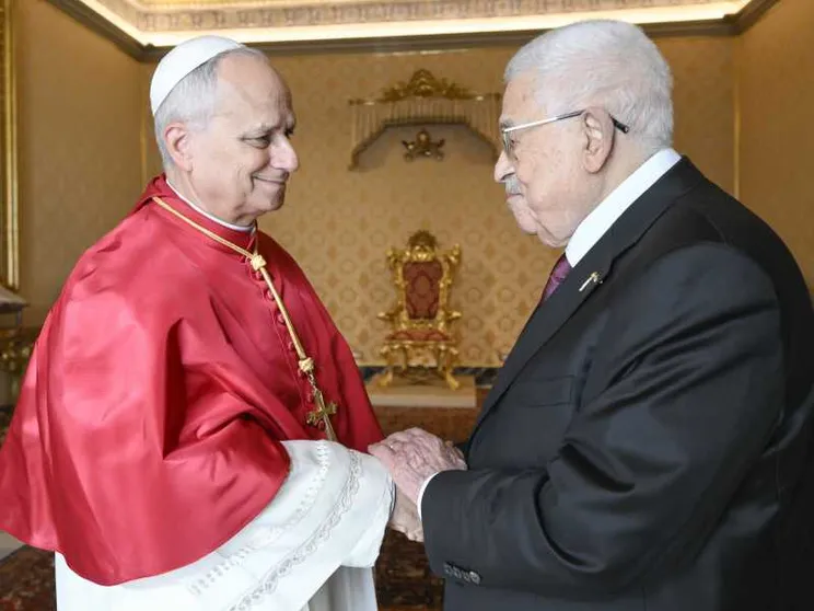 Abu Mazen con Papa Leone XIV