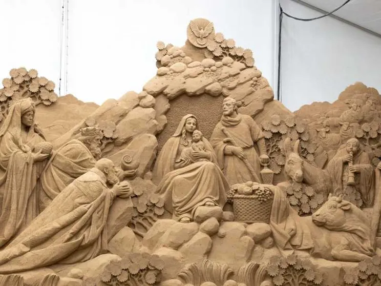 L'effimera bellezza dei Presepi di sabbia