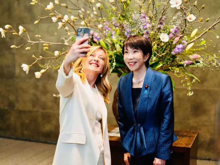 La presidente del Consiglio Giorgia Meloni e la premier giapponese Sanae Takaichi durante la visita di Meloni a Tokyo /ANSA