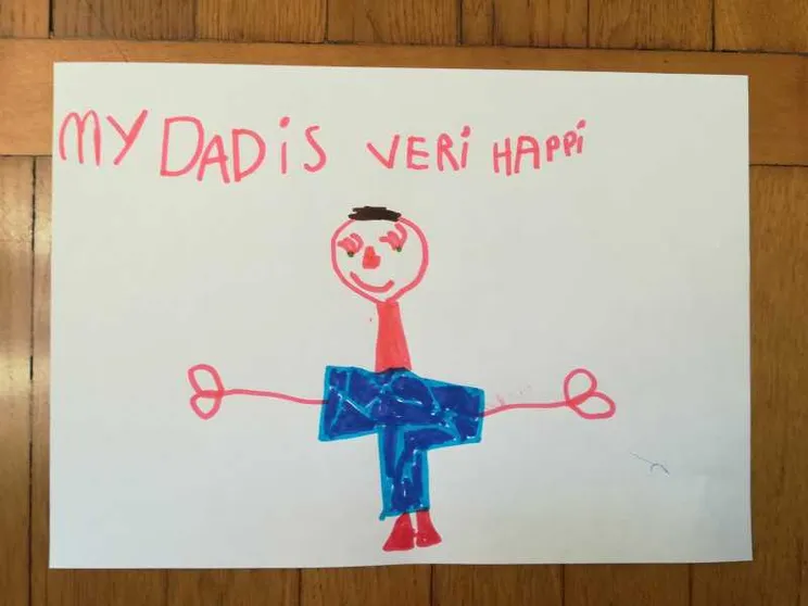 Un disegno del papà