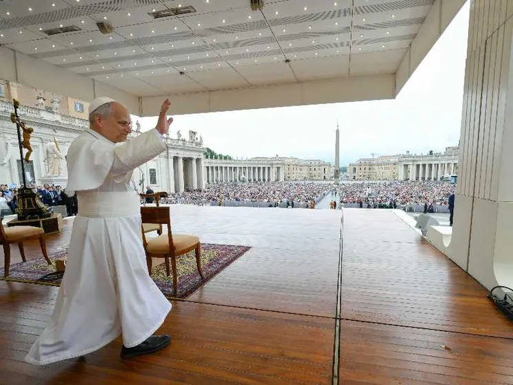 Papa Leone XIV in piazza San Pietro per l'udienza generale di oggi, 3 giugno 2026 / VATICAN MEDIA