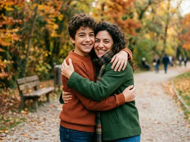 Tutto perfetto e tutto finto: una foto di una madre e di un figlio creata dall'Intelligenza artificiale
